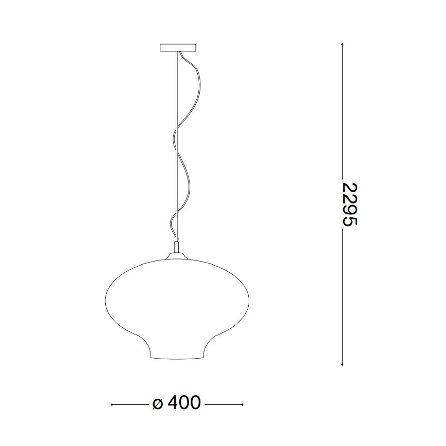 Ideal Lux - Κρεμαστό φωτιστικό οροφής BISTRO 1xE27/60W/230V διάμετρος 40 cm φιμέ