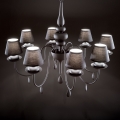 Ideal Lux - Κρεμαστό φωτιστικό οροφής BLANCHE 8xE14/40W/230V διάμετρος 92 cm μαύρο