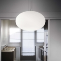 Ideal Lux - Κρεμαστό φωτιστικό οροφής CANDY 1xE27/42W/230V διάμετρος 40 cm λευκό