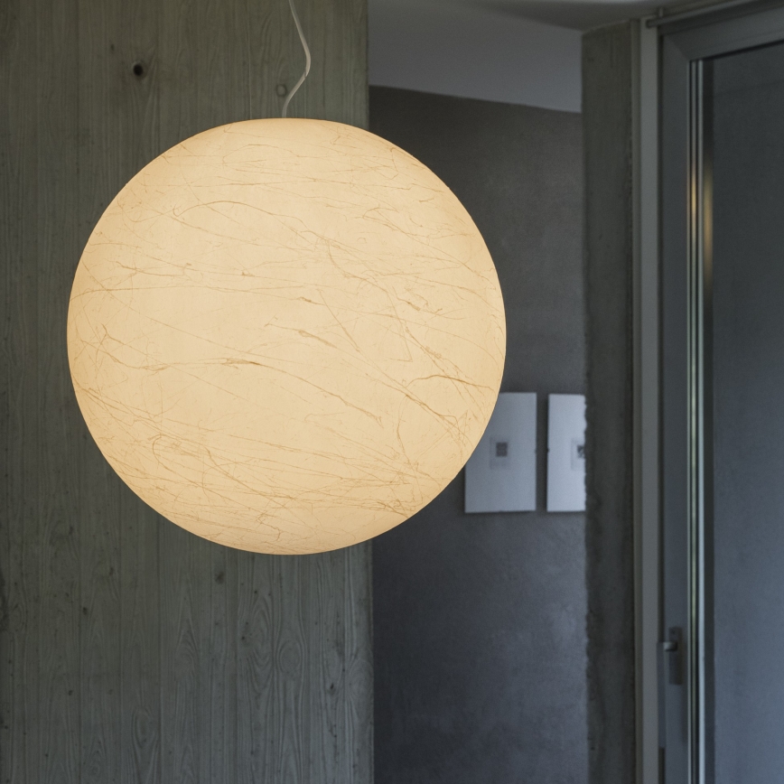 Ideal Lux - Κρεμαστό φωτιστικό οροφής CARTA 1xE27/25W/230V διάμετρος 30 cm λευκό