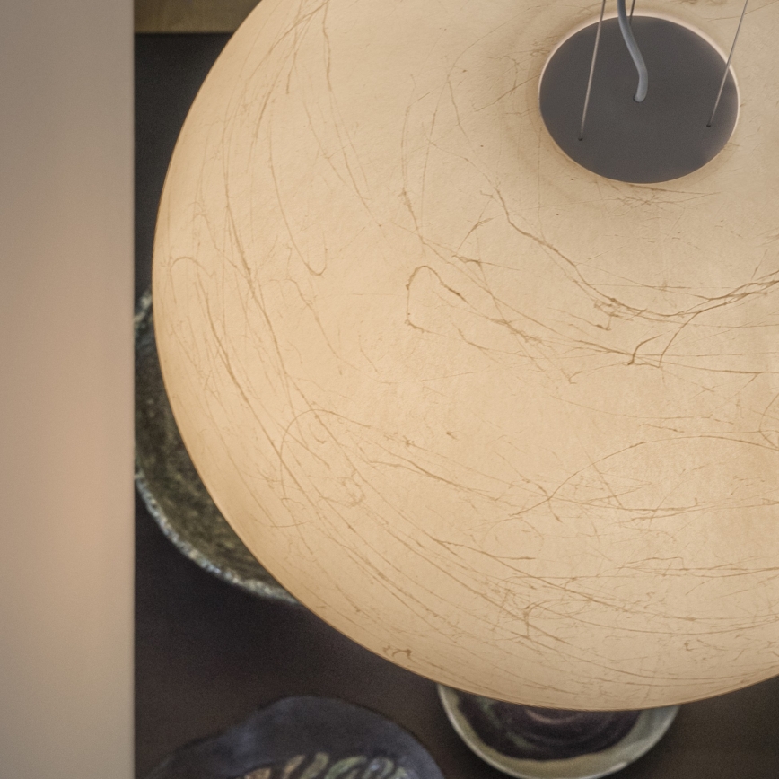 Ideal Lux - Κρεμαστό φωτιστικό οροφής CARTA 1xE27/25W/230V διάμετρος 30 cm λευκό