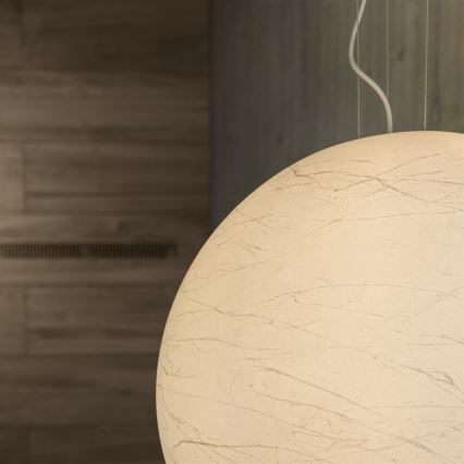 Ideal Lux - Κρεμαστό φωτιστικό οροφής CARTA 1xE27/25W/230V διάμετρος 40 cm λευκό