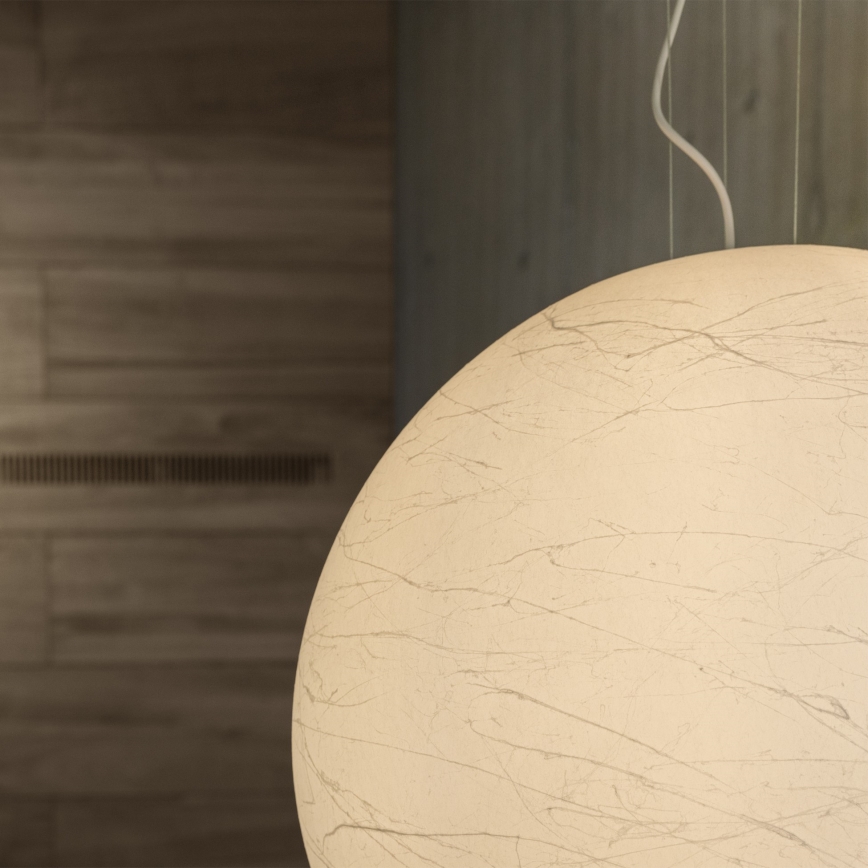 Ideal Lux - Κρεμαστό φωτιστικό οροφής CARTA 1xE27/25W/230V διάμετρος 40 cm λευκό