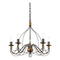 Ideal Lux - Κρεμαστό φωτιστικό οροφής CORTE 5xE14/40W/230V διάμετρος 54 cm χαλκός