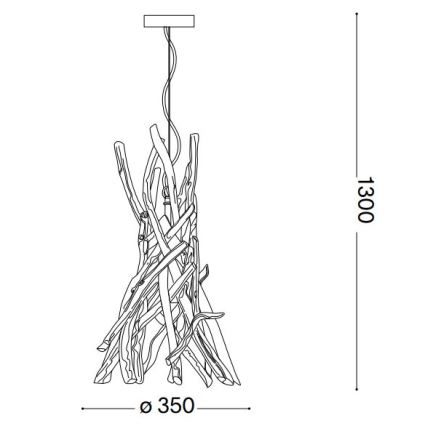 Ideal Lux - Κρεμαστό φωτιστικό οροφής DRIFTWOOD 1xE27/60W/230V guava