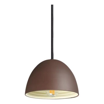 Ideal Lux - Κρεμαστό φωτιστικό οροφής FOLK 1xE27/60W/230V διάμετρος 18 cm καφέ
