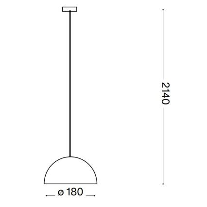 Ideal Lux - Κρεμαστό φωτιστικό οροφής FOLK 1xE27/60W/230V διάμετρος 18 cm καφέ