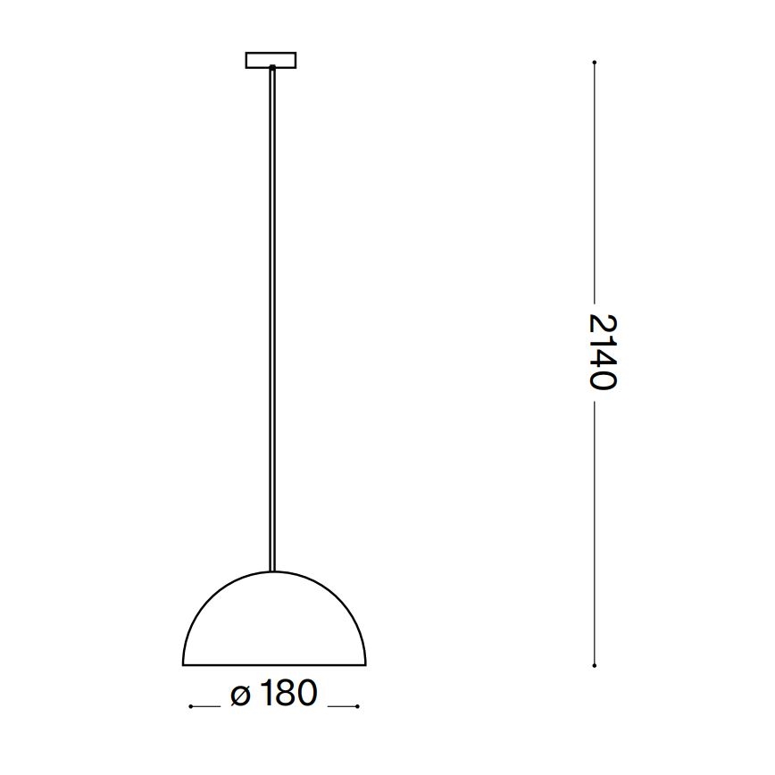 Ideal Lux - Κρεμαστό φωτιστικό οροφής FOLK 1xE27/60W/230V διάμετρος 18 cm καφέ