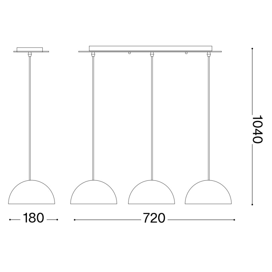 Ideal Lux - Κρεμαστό φωτιστικό οροφής FOLK 3xE27/60W/230V καφέ