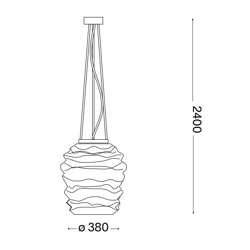 Ideal Lux - Κρεμαστό φωτιστικό οροφής KARMA 1xE27/60W/230V διάμετρος 38 cm λευκό