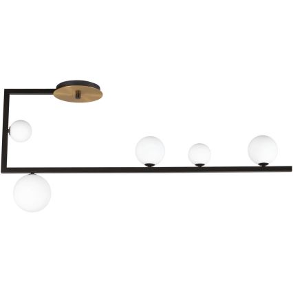 Ideal Lux - Κρεμαστό φωτιστικό οροφής LED BIRDS 5xG9/3W/230V μαύρο/χρυσό