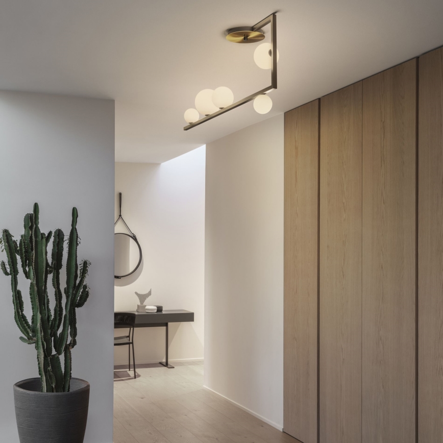 Ideal Lux - Κρεμαστό φωτιστικό οροφής LED BIRDS 5xG9/3W/230V μαύρο/χρυσό