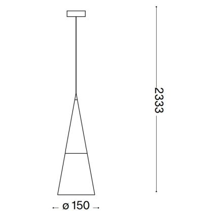 Ideal Lux -  Κρεμαστό φωτιστικό οροφής LED CONO 1xGU10/7W/230V διάμετρος 15 cm CRI 90 γυαλιστερό χρώμιο