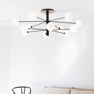Ideal Lux - Κρεμαστό φωτιστικό οροφής LED COSMOPOLITAN 12xG9/3W/230V διάμετρος 145 cm μαύρο