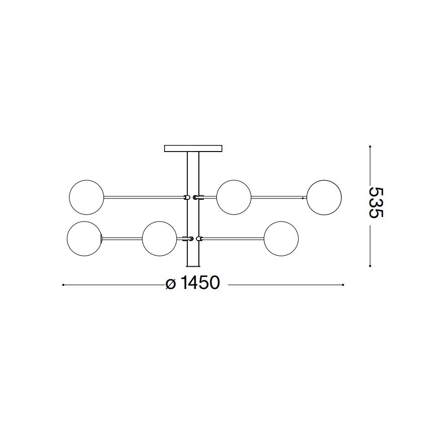 Ideal Lux - Κρεμαστό φωτιστικό οροφής LED COSMOPOLITAN 12xG9/3W/230V διάμετρος 145 cm μαύρο