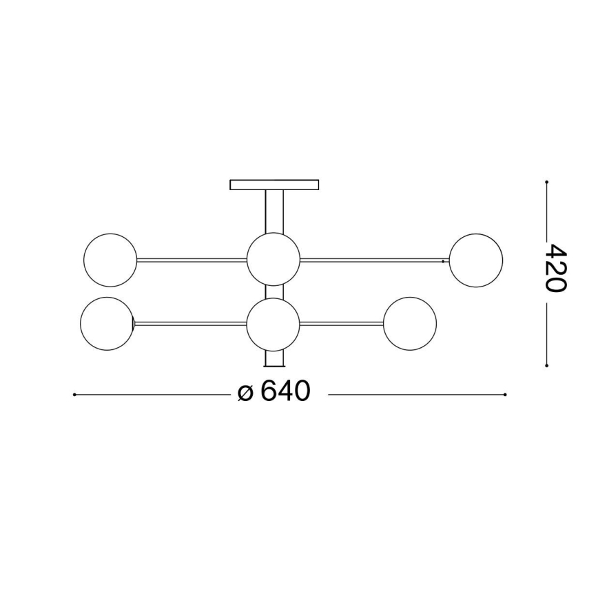 Ideal Lux - Κρεμαστό φωτιστικό οροφής LED COSMOPOLITAN 8xG9/3W/230V διάμετρος 64 cm μαύρο