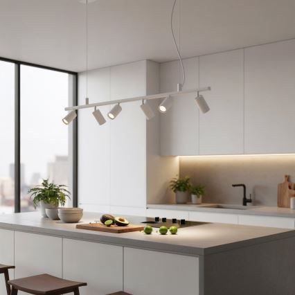 Ideal Lux -  Κρεμαστό φωτιστικό οροφής LED DYNAMITE 6xGU10/7W/230V CRI 90 λευκό