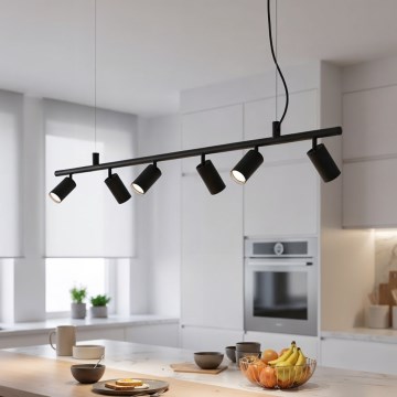 Ideal Lux -  Κρεμαστό φωτιστικό οροφής LED DYNAMITE 6xGU10/7W/230V CRI 90 μαύρο