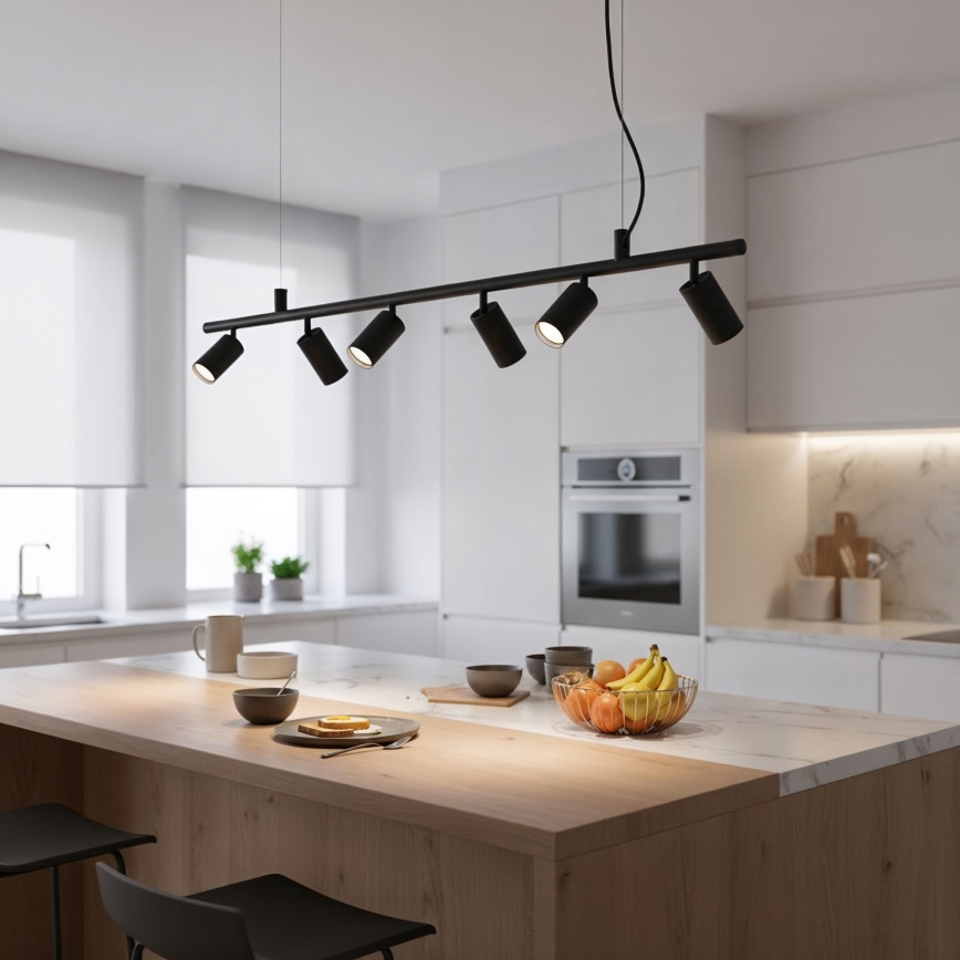 Ideal Lux -  Κρεμαστό φωτιστικό οροφής LED DYNAMITE 6xGU10/7W/230V CRI 90 μαύρο