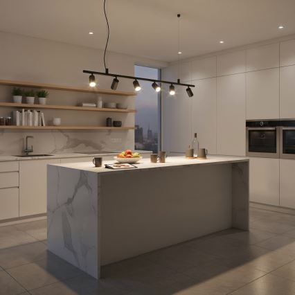 Ideal Lux -  Κρεμαστό φωτιστικό οροφής LED DYNAMITE 6xGU10/7W/230V CRI 90 μαύρο