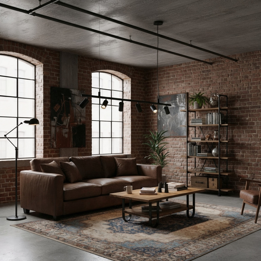 Ideal Lux -  Κρεμαστό φωτιστικό οροφής LED DYNAMITE 6xGU10/7W/230V CRI 90 μαύρο