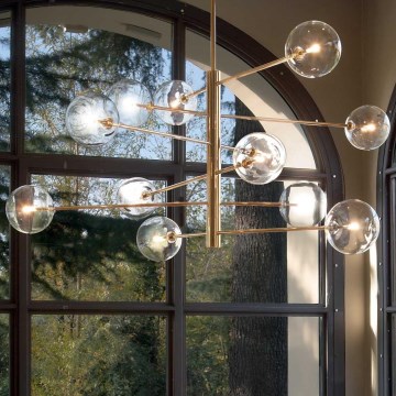 Ideal Lux - Κρεμαστό φωτιστικό οροφής LED EQUINOXE 12xG4/2W/230V χρυσό