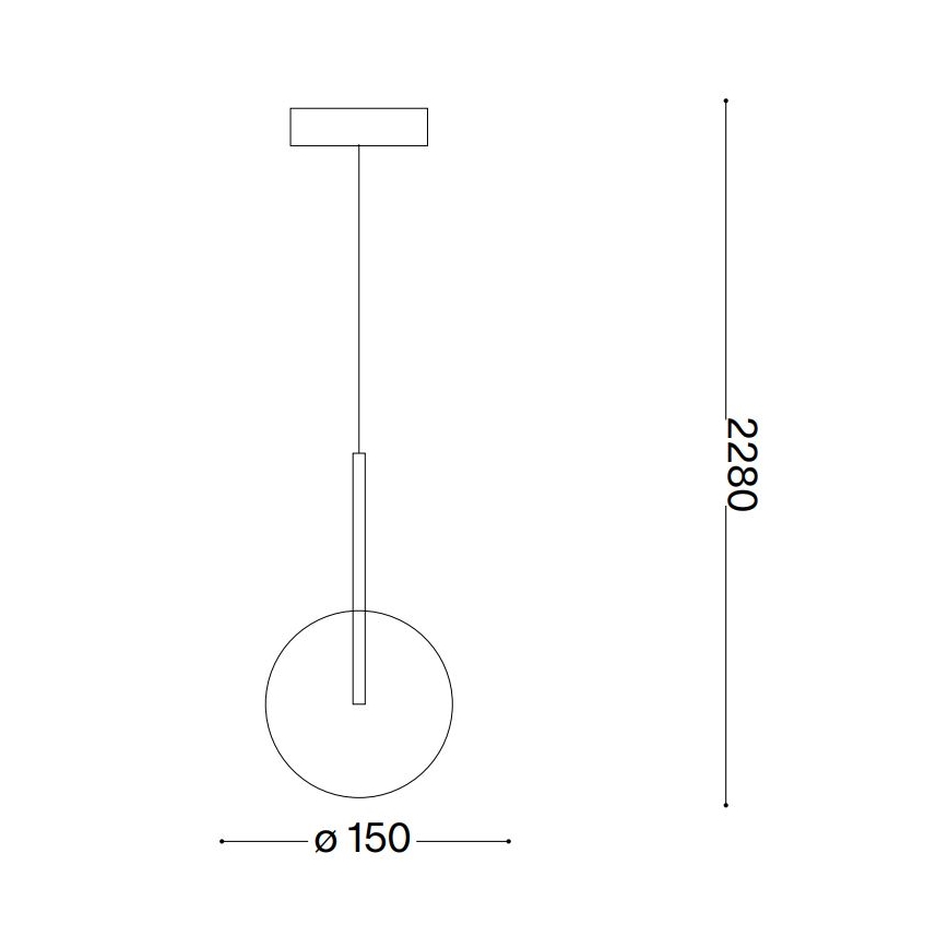 Ideal Lux -  Κρεμαστό φωτιστικό οροφής LED EQUINOXE 1xG4/2W/230V διάμετρος 15 cm γυαλιστερό χρώμιο/διαφανές