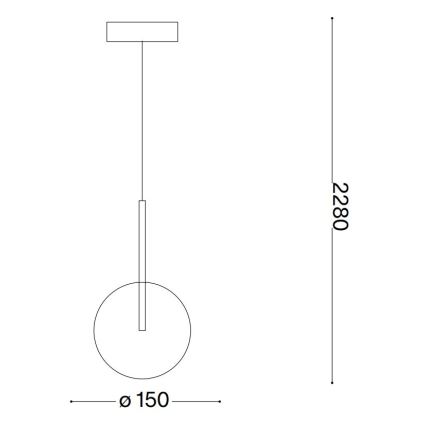 Ideal Lux -  Κρεμαστό φωτιστικό οροφής LED EQUINOXE 1xG4/2W/230V χρυσό