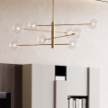 Ideal Lux - Κρεμαστό φωτιστικό οροφής LED EQUINOXE 8xG4/2W/230V διάμετρος 128 cm ορείχαλκος/διαφανές