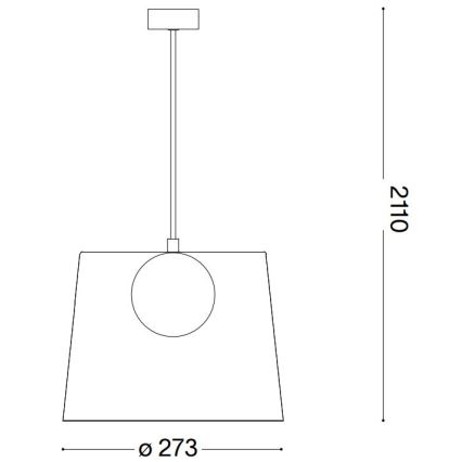 Ideal Lux -  Κρεμαστό φωτιστικό οροφής LED FADE 1xG9/3W/230V διάμετρος 27,3 cm χαλκός/φιμέ