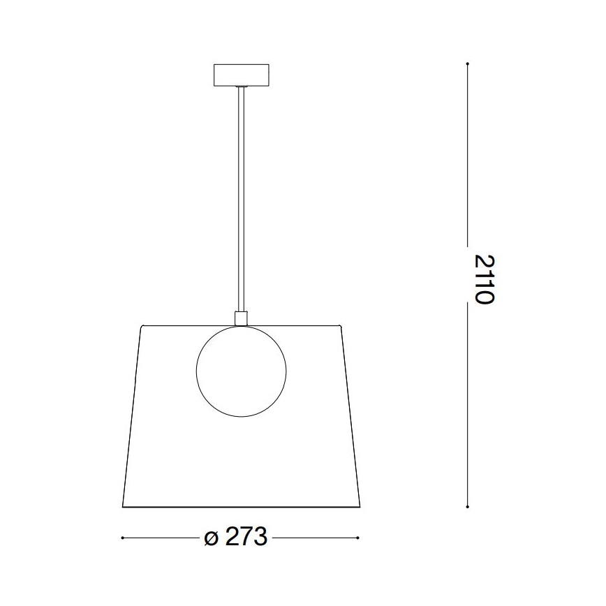 Ideal Lux -  Κρεμαστό φωτιστικό οροφής LED FADE 1xG9/3W/230V διάμετρος 27,3 cm χαλκός/φιμέ