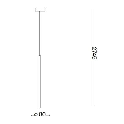 Ideal Lux -  Κρεμαστό φωτιστικό οροφής LED FILO LED/3,5W/230V 2700K CRI 90 λευκό