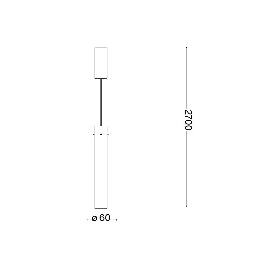 Ideal Lux -  Κρεμαστό φωτιστικό οροφής LED FLAM LED/10W/230V διάμετρος 6 cm CRI 90 διαφανές