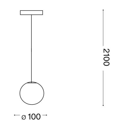 Ideal Lux -  Κρεμαστό φωτιστικό οροφής LED MAPA 1xG9/3W/230V διάμετρος 10 cm λευκό