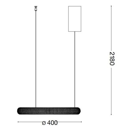 Ideal Lux -  Κρεμαστό φωτιστικό οροφής LED MIRACLE LED/25W/230V διάμετρος 40 cm CRI 90 ματ χρώμιο
