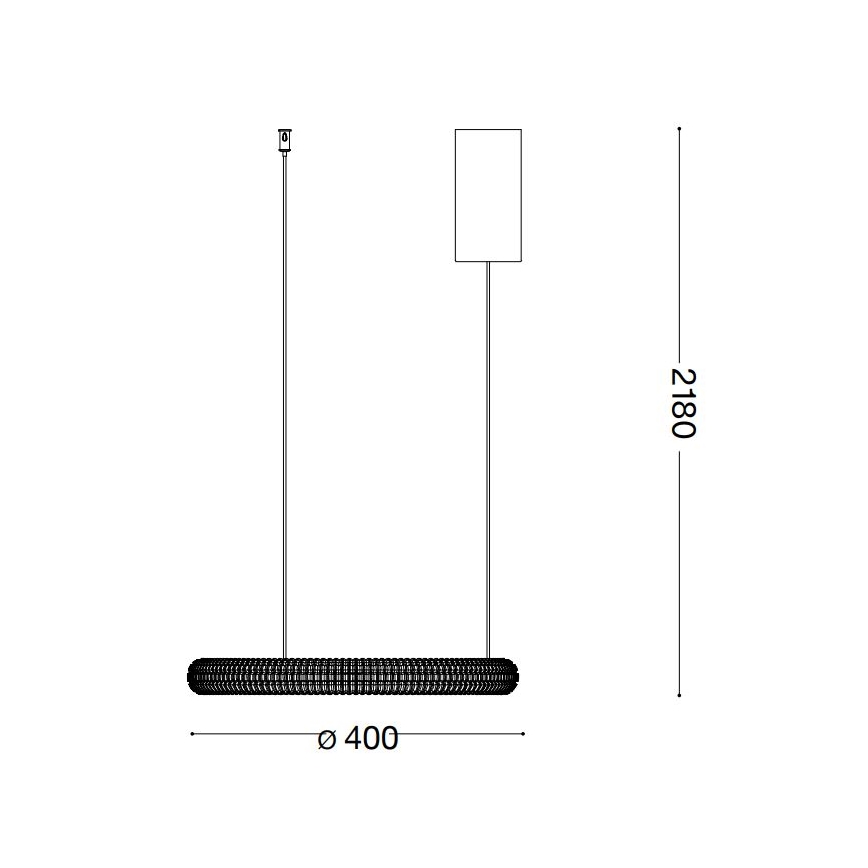 Ideal Lux -  Κρεμαστό φωτιστικό οροφής LED MIRACLE LED/25W/230V διάμετρος 40 cm CRI 90 ματ χρώμιο