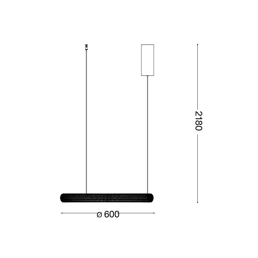 Ideal Lux -  Κρεμαστό φωτιστικό οροφής LED MIRACLE LED/37W/230V διάμετρος 60 cm CRI 90 ματ χρώμιο