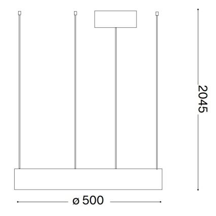 Ideal Lux -  Κρεμαστό φωτιστικό οροφής LED ORACLE LED/28W/230V 3000K διάμετρος 50 cm CRI 90 λευκό