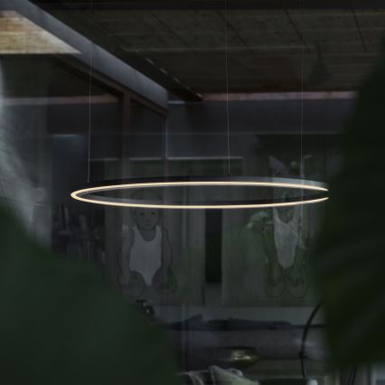 Ideal Lux - Led Dimmable κρεμαστό φωτιστικό οροφής ORACLE SLIM LED/29W/230V 3000K διάμετρος 50 cm μαύρο