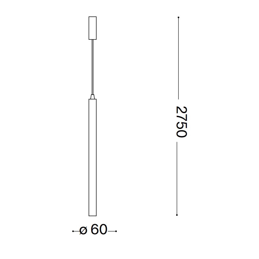 Ideal Lux -  Κρεμαστό φωτιστικό οροφής LED ULTRATHIN LED/11,5W/230V CRI 90 μαύρο