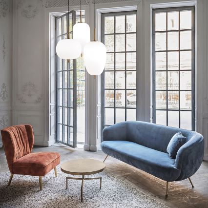 Ideal Lux -  Κρεμαστό φωτιστικό οροφής LED UMILE LED/20W/230V διάμετρος 27 cm CRI 90 ορείχαλκος/λευκό