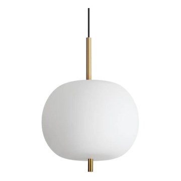 Ideal Lux -  Κρεμαστό φωτιστικό οροφής LED UMILE LED/20W/230V διάμετρος 30 cm CRI 90 ορείχαλκος/λευκό