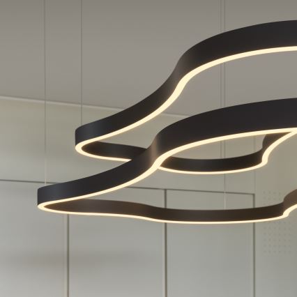 Ideal Lux -  Κρεμαστό φωτιστικό οροφής LED WAVES LED/45W/230V CRI 90 μαύρο