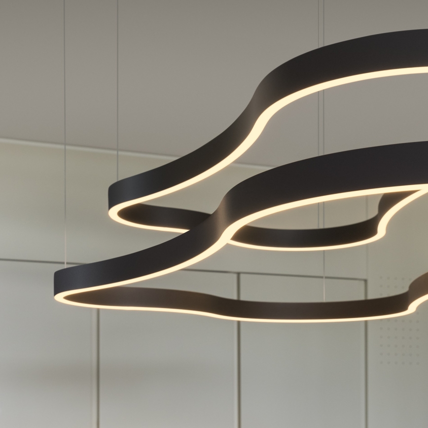 Ideal Lux -  Κρεμαστό φωτιστικό οροφής LED WAVES LED/45W/230V CRI 90 μαύρο