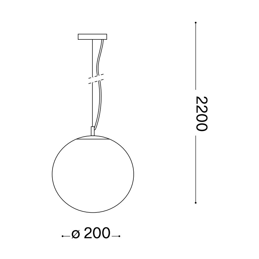 Ideal Lux - Κρεμαστό φωτιστικό οροφής MAPA 1xE27/42W/230V διάμετρος 20 cm διαφανές