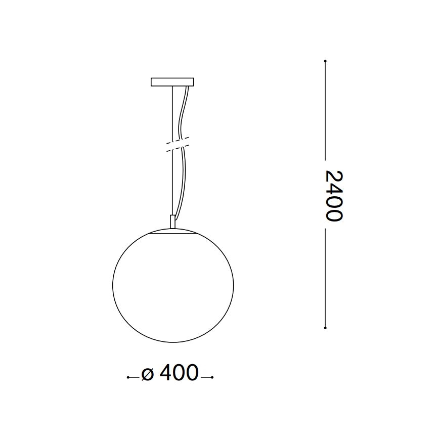 Ideal Lux - Κρεμαστό φωτιστικό οροφής MAPA 1xE27/42W/230V διάμετρος 40 cm γκρι/φιμέ
