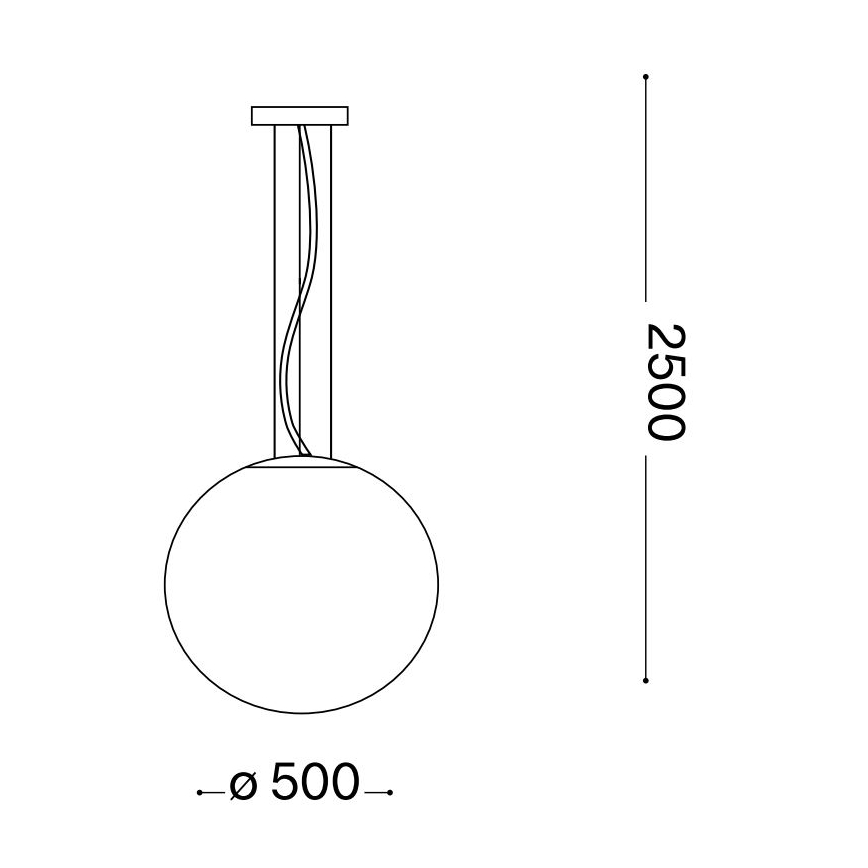 Ideal Lux - Κρεμαστό φωτιστικό οροφής MAPA 1xE27/42W/230V διάμετρος 50 cm χρυσό/φιμέ