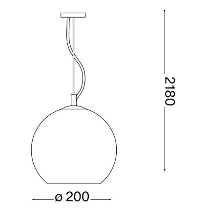 Ideal Lux - Κρεμαστό φωτιστικό οροφής NEMO 1xE27/42W/230V διάμετρος 20 cm μπεζ
