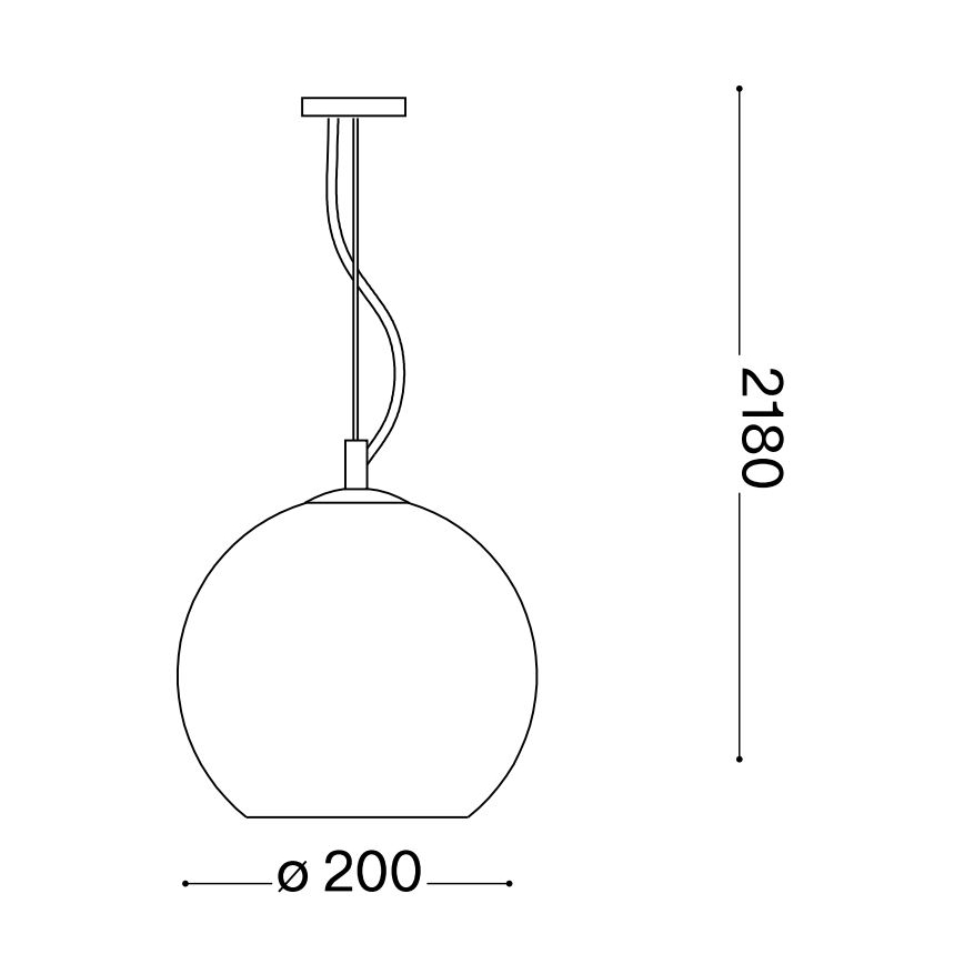 Ideal Lux - Κρεμαστό φωτιστικό οροφής NEMO 1xE27/42W/230V διάμετρος 20 cm μπεζ