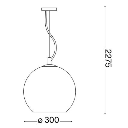 Ideal Lux - Κρεμαστό φωτιστικό οροφής NEMO 1xE27/42W/230V διάμετρος 30 cm μπεζ